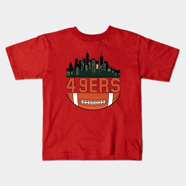 49ers Kids T-Shirt by Maskumambang